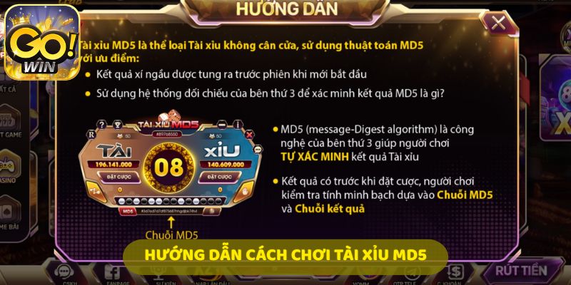 Quy tắc đơn giản giúp người chơi dễ dàng tham gia Tài Xỉu MD5